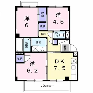 パルテールⅡ【1階】の間取り