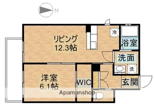 岡山県岡山市北区下伊福本町【アパート】の間取り