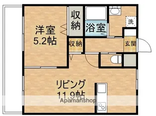 岡山県岡山市北区西古松1丁目【マンション】の間取り