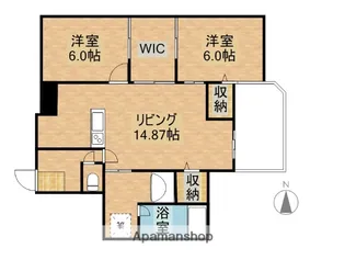 岡山県岡山市北区田町1丁目【マンション】の間取り