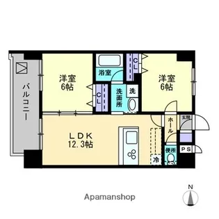 岡山県岡山市北区柳町1丁目【マンション】の間取り