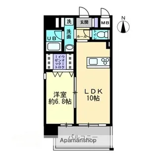 岡山県岡山市北区高柳西町【マンション】の間取り