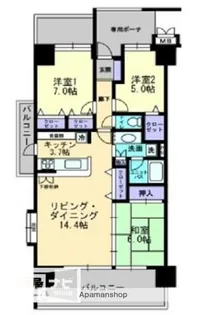ビ・ウェル津島京町【8階】の間取り