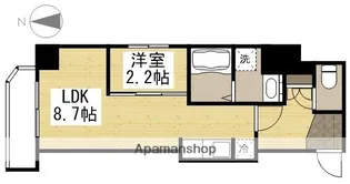 岡山県岡山市北区柳町1丁目【マンション】の間取り