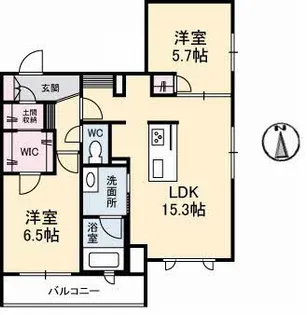 岡山県岡山市北区十日市中町【マンション】の間取り