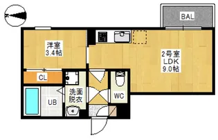 REGALEST 寿(レガリスト コトブキ)【302号室号室】の間取り