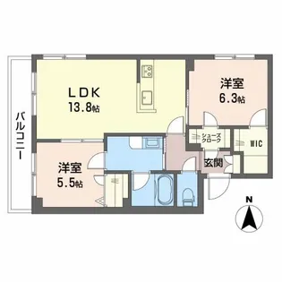 岡山県岡山市北区今7丁目【マンション】の間取り