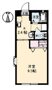 岡山県岡山市北区下伊福本町【アパート】の間取り
