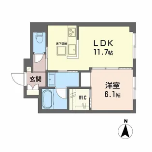 岡山県岡山市北区野田2丁目【マンション】の間取り