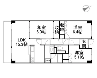サーパスシティ大供【0702号室】の間取り