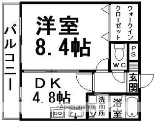 岡山県岡山市北区東古松1丁目【マンション】の間取り