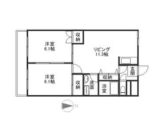 グレイスヴィラ倉田【1階】の間取り