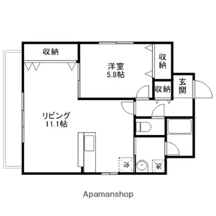 岡山県岡山市北区表町2丁目【マンション】の間取り