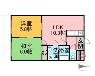プロニティ マイス【205号室】の間取り