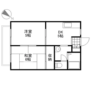 岡山県岡山市北区北方2丁目【アパート】の間取り