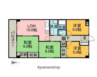 21ハイツ辰巳【2階】の間取り