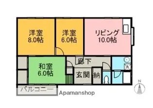 江国アパート【2階】の間取り