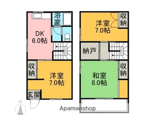 岡山県岡山市北区津島南1丁目【一戸建】の間取り