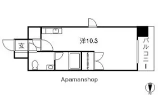 ルラシオン岡山野田屋町【906号室】の間取り