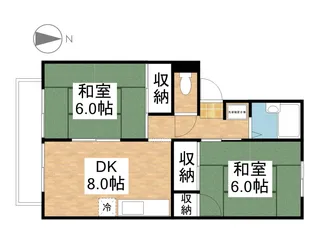 コーポラス福成【201号室】の間取り
