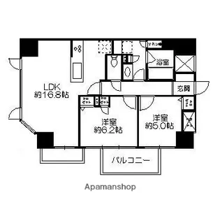岡山県岡山市北区表町1丁目【マンション】の間取り