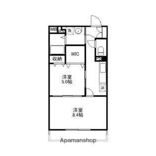 岡山県岡山市北区表町3丁目【マンション】の間取り