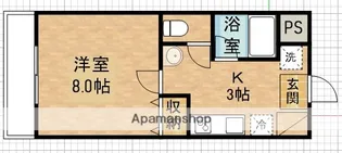 レジデンス田町【208号室】の間取り