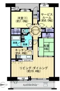 フローレンス中山下グランドアーク【12階】の間取り