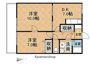 アークハイツ鹿田【1207号室】の間取り