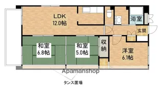 コープ野村京山【306号室】の間取り