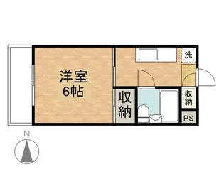 駅元コーポ【405号室】の間取り