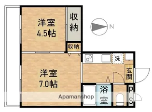 かわい富町マンション【301号室】の間取り