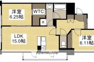 カサ・セグーラ幸町【8階】の間取り