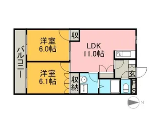フェアリー芳明【2階】の間取り