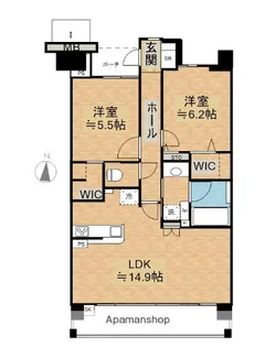 ポレスター野田屋町弐番館【403号室】の間取り