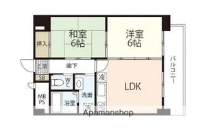 アンブシュール京橋【7階】の間取り
