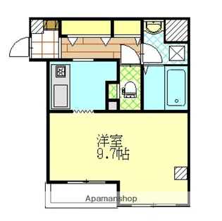岡山県岡山市北区内山下1丁目【マンション】の間取り