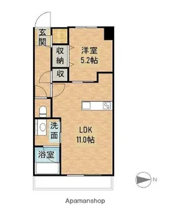 サウスイン西市【6階】の間取り