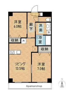 シエルブルー【3階】の間取り