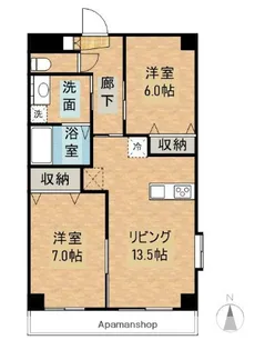 シエルブルー【2階】の間取り