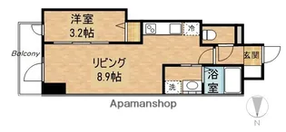 PARK GRANDE 蕃山【6階】の間取り