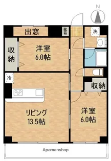 グランスクエア岡山駅西【6階】の間取り