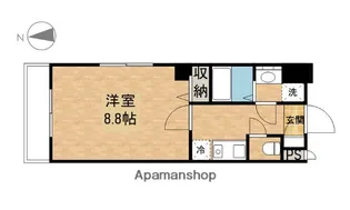 グランフォンテーヌ奉還町【5階】の間取り