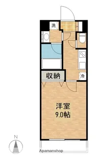 レジデンスカーブ南中央町【9階】の間取り