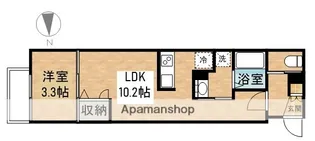 月光 岡山駅西口壱番館【1階】の間取り
