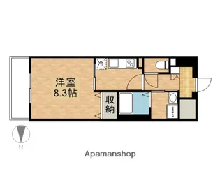 岡山県岡山市北区奥田本町【マンション】の間取り