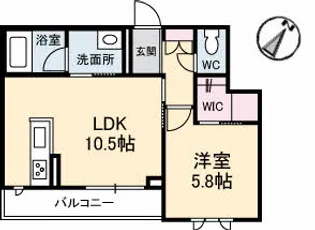岡山県岡山市南区大福【アパート】の間取り