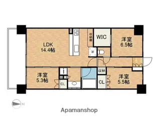 プレミスト岡山ザ・レジデンス【10階】の間取り