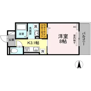 リッツ レジデンス B棟【3階】の間取り