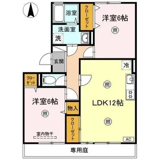 アーバンツインピア湊【103号室】の間取り